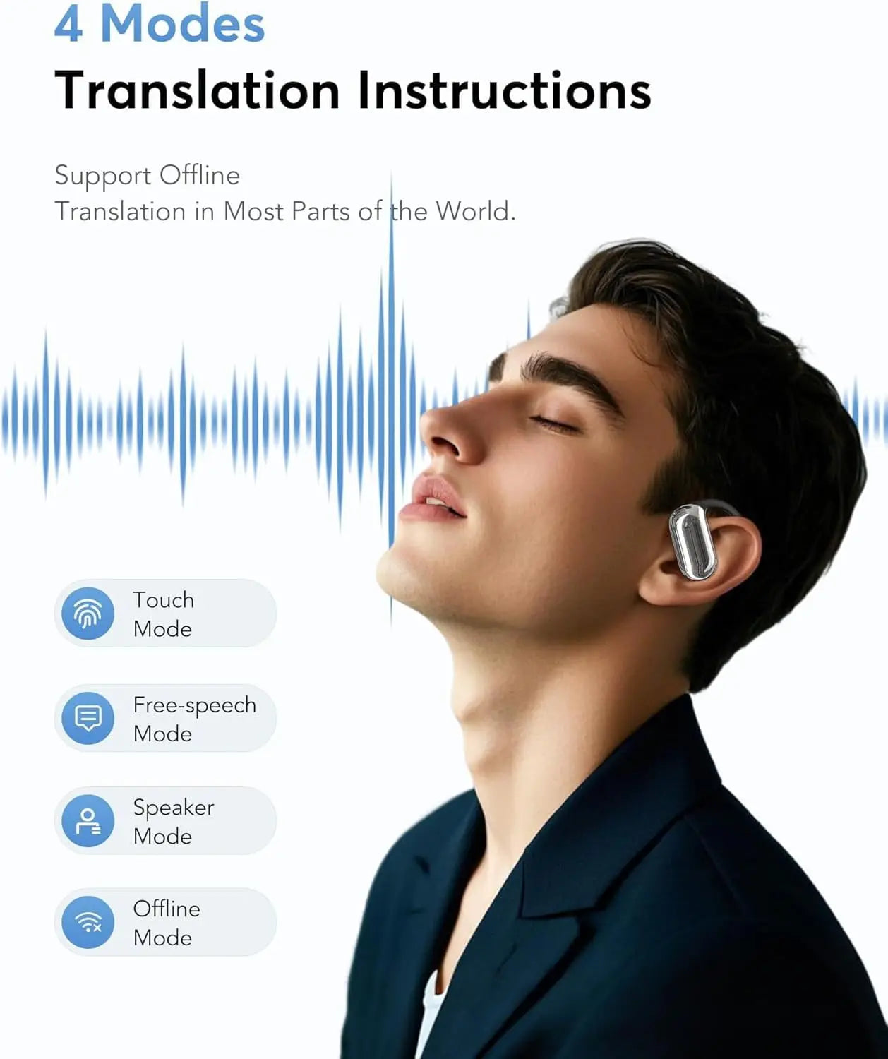 UYUXIO Real Time Translator Headphones AI Language