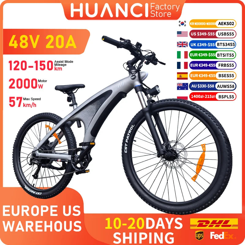 HUANCI Q5 electric bike 2000W electric bikes