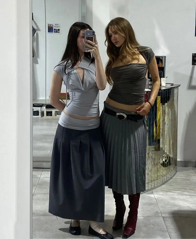 Summer Women Solid Lace Up Sexy T-shirts