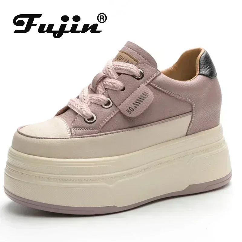 Fujin 9cm Cow Suede Genuine Leather Women