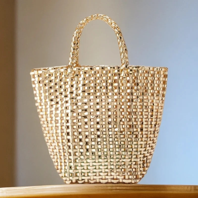New 2025 Gold Boho Beach Bag Fashion
