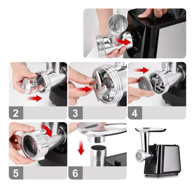 Stainless Electric Meat Grinder 1000W Multifunctional Home