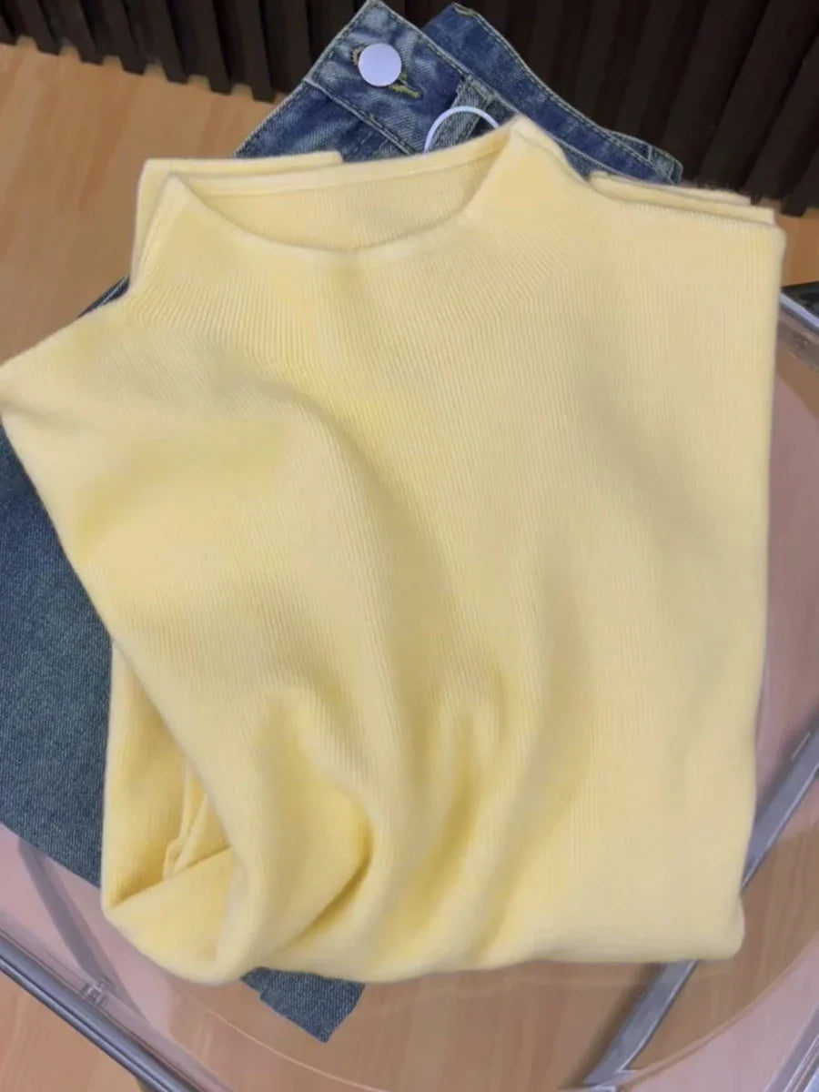 2025 Autumn Winter Fashion Turtleneck Ladies Solid